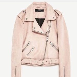 Zara Faux Suede Moto Jacket